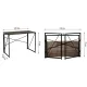 Стол на металлокаркасе BRABIX LOFT CD-002, 1000х500х750 мм, складной, цвет морёный дуб, 641212. Фото товара с разных ракурсов.