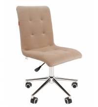 Кресло CHAIRMAN 030 (ткань-велюр бежевая/хром)