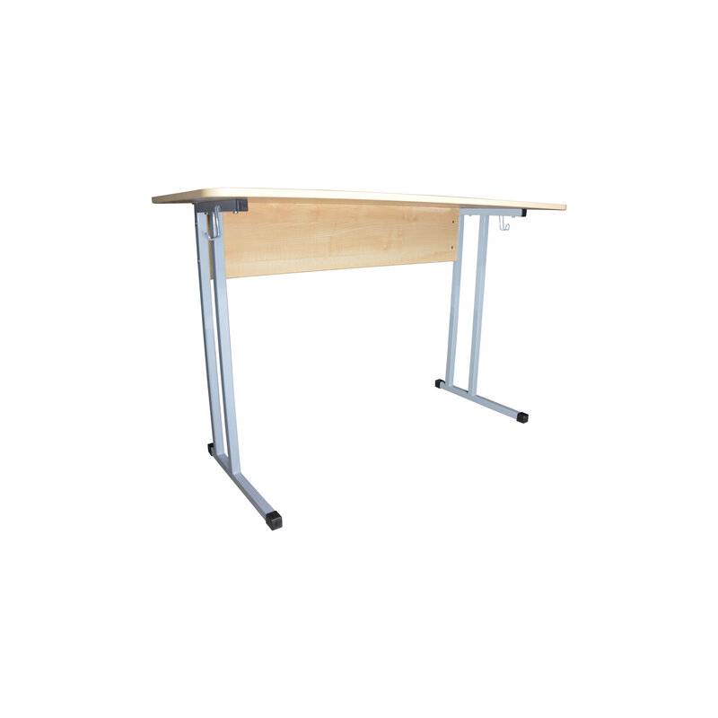 Стол-парта 2-местный нерегулируемый "Умник", 1200х500х760 мм, рост 6, серый каркас, ЛДСП клён главное фото